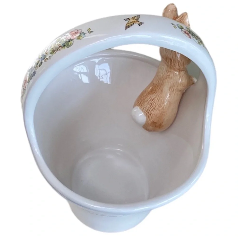 Vintage Beatrix Potter Easter Basket Bunny Rabbit Collectibles Floral Teleflora
